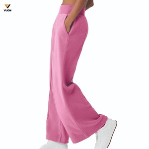 Pantalon de salon ample personnalisé pour femmes pantalon de survêtement baggy évasé à rayures logo élastique Streetwear pantalon décontracté à jambes larges hiver - Product Image 5