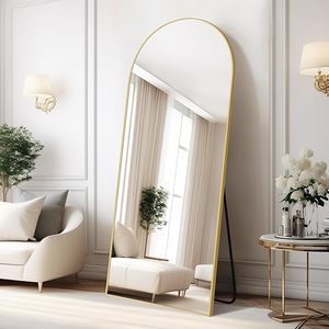Miroir arqué doré 65x170cm, élégant, moderne, luxueux, miroir sur toute la longueur encadré pour la décoration du salon et de la salle de bain par Smartspace - Product Image 1