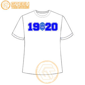 T-shirt pour femmes Zeta Phi Beta personnalisé en gros vêtements de sororité t-shirts en coton vêtements de fraternité pour femmes plus fines - Product Image 5