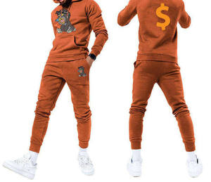 2024 Trending Custom puff Print chándal acampanado unisex apilados chándal hombres zip up hoodies chándales chándal para hombres - Product Image 5