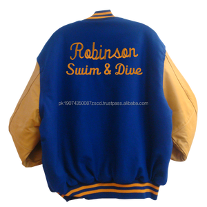 Custom Men's College Baseball Varsity Jacket With <b>Genuine</b> Leather Winter Chenille Embroidery Patches Letterman Motorcycle Jacket - Product Image 3
