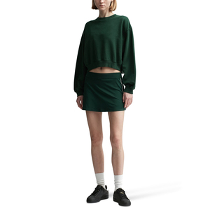 เสื้อคอกลมแขนยาวของผู้หญิงเสื้อสเวตเชิ้ต100% ผ้าฝ้ายทรงหลวม2025ล้างกรดสำหรับฤดูใบไม้ร่วงฤดูหนาว - Product Image 4