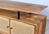 Meuble TV convertible de luxe moderne en bois massif, haute qualité, options personnalisables, pour téléviseurs 60-64 pouces, idéal salon et entrée - Vente chaude