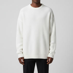 Pull à col rond pour homme en coton 100% - Hiver - OEM personnalisé - Couleurs personnalisées sur le devant - Anti-froissement - Respirant - Product Image 1