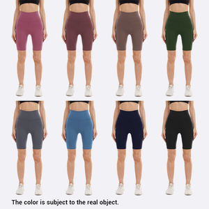 Pantalones cortos de entrenamiento con forro de tiro alto para mujer LOGOTIPO personalizado Gimnasio Deportes Ejercicio Personalizado Casual Sólido Costura Técnica Adultos Invierno - Product Image 4
