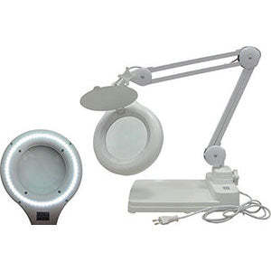 Loupe LED de type pantographe 3695A avec lentilles éclairées, base rectangulaire, aide pour la vision faible, en plastique ABS et acrylique - Product Image 1