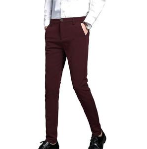 Blanc Slim Fit droite vêtements d'extérieur fonctionne robe pantalon Fitness blanc haute qualité coton robe affaires formel coton pantalon pantalon - Product Image 1