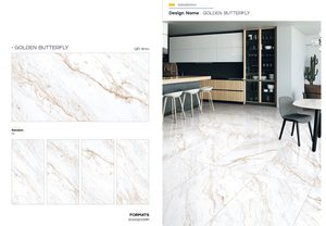 Carreaux de luxe de haute qualité Carreaux de sol brillant à motif de roche continue d'intérieur 600x1200mm - Product Image 3