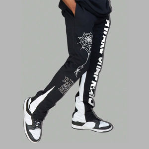 Pantalon de sport pour homme, pantalon de jogging lavé, imprimé, évasé, respirant, léger, coupe ajustée, pantalon de survêtement évasé pour homme - Product Image 4