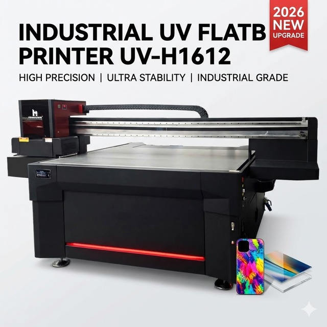 Industrial 1612 UV Flatbed Printer CE RoHS 1600*1200mm Large Format UV Printing Machine for Crystal Label Sticker