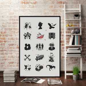 โปสเตอร์วงร็อคในตำนานสไตล์โมเดิร์นที่มีควีน เลด เซพเพลิน คิสสำหรับตกแต่งผนัง - Product Image 4