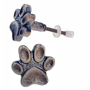 Antique chat chien patte impression industrielle en laiton fonte boutons pour chambre cuisine salle à manger commode armoire poignées tire garde-robe - Product Image 2