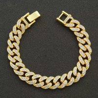 Bracelet en argent 925 plaqué or avec zircon, bijou élégant pour le poignet, orné de pierres soigneusement serties, unisexe, cadeau de fête luxueux