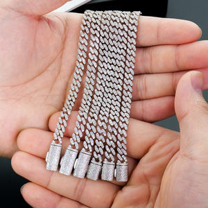 Entrega Rápida Pulsera Cubana de Miami de 6mm con Moissanita Diamante VVS GRA Iced Out Hip Hop en Plata 925 Joyería Hip Hop para Hombre - Product Image 2