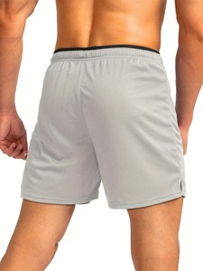 Shorts de sport respirants en polyester pour l'entraînement en salle de sport et les sports de plein air, shorts de sport pour hommes à séchage rapide, poches à cordon et à fermeture éclair - Product Image 2
