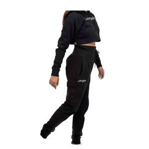 Conjuntos Deportivos Casuales de Invierno para Mujer al por Mayor, Estampados o Lisos, Transpirables, de Secado Rápido, 100% Poliéster, Último Diseño Unisex 2 en 1 - Product Image 2