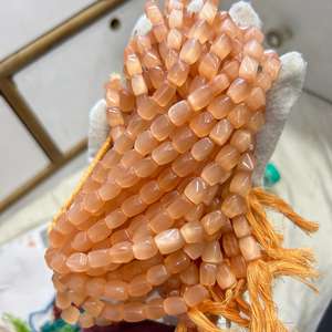 Monalisa (ojo de gato) Cuentas lisas de piedras preciosas AAA naturales en Amarillo, Azul, Naranja, rojo Puff, Pepita ovalada, cuentas de Monalisa multicolores - Product Image 1