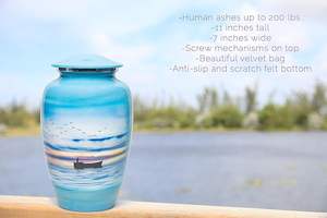 Urnas de cremación funeraria para adultos hechas con material de aluminio 100% de alta calidad | Logotipo personalizado/Servicio OEM aceptado - Product Image 4