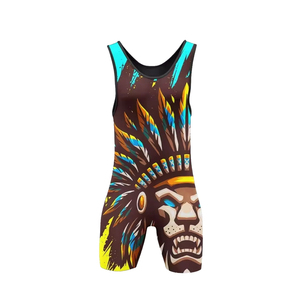 Singletes de Lucha para Hombre de Alta Calidad, Impresión por Transferencia de Calor, Diseño Cómodo de una Pieza, Logotipo Personalizado, Fabricación en Fábrica, 100% Poliéster, Secado Rápido - Product Image 6