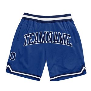 Industrie Direct Engro Sportswear Short de basket-ball personnalisé Royal Navy-White Authentic Throwback Basketball Shorts - Product Image 1
