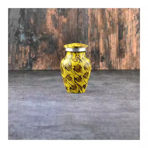Urnes souvenir en métal pour cendres humaines Urne souvenir en aluminium de haute qualité Urne souvenir gravée pour crémation funéraire - Product Image 3