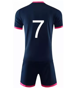 ชุดกีฬาแบบซับลิเมชั่นคุณภาพสูงสำหรับทุกเพศ ชุดเสื้อและกางเกงขาสั้น 10 ชุด ชุดฟุตบอลสำหรับผู้ใหญ่ บริการ OEM - Product Image 3