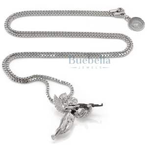 Collar con colgante de oro de Arcángel de Represalia con diseño de guerrero espiritual helado Colgantes y dijes de moissanita de hip hop en negrita - Product Image 6