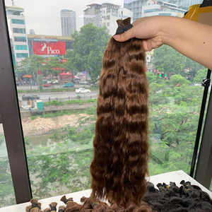 Precio de fábrica Extensiones vietnamitas de 24 pulgadas Textura ondulada natural sin enredos suaves Súper doble dibujado - Product Image 1