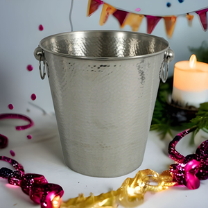 ถังน้ำแข็งเหล็กชุบสังกะสีพร้อมขาตั้งสำหรับตกแต่งบ้านและตู้โชว์สำหรับงานปาร์ตี้ - Product Image 3