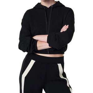 Sudaderas con Capucha Estampadas de Invierno, Moda Casual, Tallas Grandes, Sudaderas Cortas para Mujer, Logotipo Personalizado OEM, Forro Polar, Color Claro, Cremallera - Product Image 1