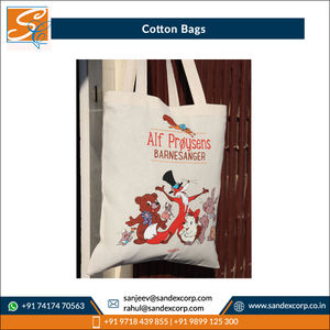 Manufacturer in India of Attractive Pattern Highest Selling <b>Recycled</b> 100% Carded Cotton Shopping <b>Bags</b> at Direct Factory Price - Product Image 3