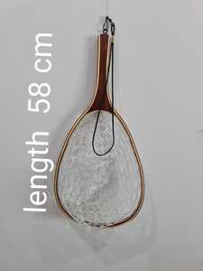High Quality Wooden Hand <b>Net</b> for <b>Fly</b> Fishing Trout Catching and Release with Deep Long Elastic Hanging Hook - Product Image 2