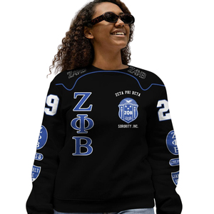 Sweat-shirt à col rond pour femmes Zeta Phi Beta Sorority, 1920 bleu, lettres grecques brodées, sweat-shirts pour femmes, service OEM - Product Image 5