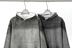 Sudaderas con capucha desgastadas lavadas con ácido de gran tamaño de buena tela personalizadas para hombres rasgados Vintage 100% algodón XXS tamaño al por mayor - Product Image 6