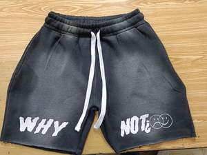 Precio de fábrica Lavado ácido Corto Algodón Hecho Ropa de calle Casual Sport Lavado ácido Corto para hombres con cordón Jogging Short para hombre - Product Image 2