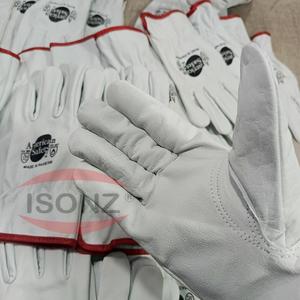 Guantes de seguridad para hombre, guantes de trabajo, protectores de calor anticorte, construcción de impacto de cuero reutilizable - Product Image 6