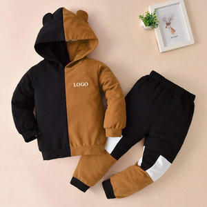 Haute qualité pull couleur blocage survêtement pour garçons enfants Collection d'hiver pas cher taux tendance tenues décontracté vêtements de plein air - Product Image 5
