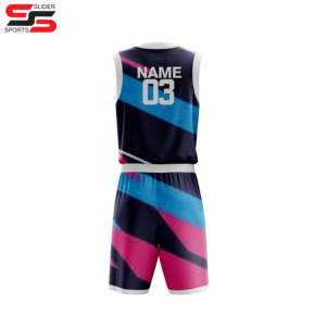 Camiseta de baloncesto de malla de doble cara personalizada, traje con estampado por sublimación, uniformes de baloncesto reversibles - Product Image 2