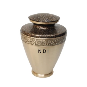 Urnes de crémation commémoratives design élégant urnes de cercueil en métal en laiton pour le corps humain fournisseur de cendres adultes de l'Inde - Product Image 5