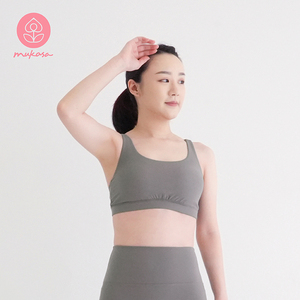 Soutien-gorge de sport croisé pour Mukasa Yoga pour femmes Sport bon ajustement couleur unie respirant exercice à séchage rapide - Product Image 2