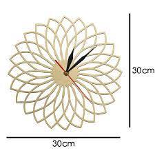 Hot Selling Iron <b>Clock</b> Wall <b>Art</b> Hotel Home Office Bedroom Handmade Decorative Geometric Floral Design Luxury Metal Wall - Product Image 3