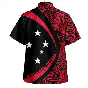 เสื้อเชิ้ตแขนสั้นผู้ชาย papua เสื้อเชิ้ตสีดำพื้นหลังสีแดงสีเหลืองชนเผ่านกประจำชาติชุดลำลองฤดูร้อน - Product Image 2