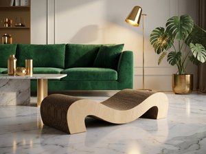 Griffoir pour chat de luxe Amistar de haute qualité, double face, classique, Elite Harmony avec herbe à chat, emballé en carton sécurisé pour chats - Product Image 3
