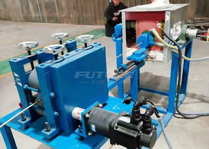 Petite machine de coulée continue horizontale avec contrôle PLC et traction par servomoteur pour la production de barres en cuivre, laiton et bronze - Product Image 4