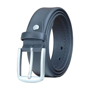 Durable Cow Hide Leather Waistband Adjustable Fastening Smooth Surface Classic Design Waterproof Eco-Friendly Everyday Men Steel - Product Image 1
