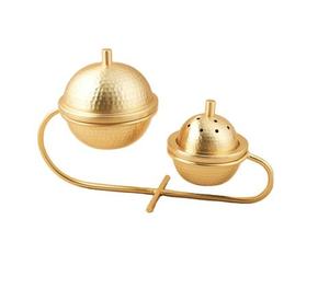 Frutero para Dátiles, Utensilios de Cocina, para el Hogar y Restaurantes, Frutero Redondo de Metal Plateado Hecho a Mano para Servir Dátiles - Product Image 2