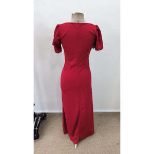 Vestido Elegante de Crepé para Mujer de Jane, con Cuello Cuadrado, Manga Corta y Detalle Cruzado, para Fiestas Formales y Eventos Especiales - Product Image 5