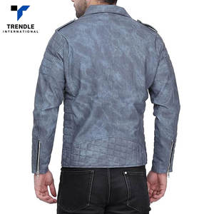 Chaquetas de Cuero Largas y Delgadas para Hombre a Precio Económico, Novedad de Invierno, Cuello Alto, Logotipo Frontal, Color Personalizado, Alta Calidad - Product Image 3