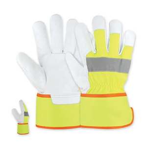 Guantes de trabajo de aparejo de cuero de vaca de alta calidad transpirable mejor precio buen Material diseño profesional guantes de trabajo de seguridad - Product Image 2