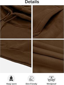 Sudadera con capucha cálida con puños acanalados y dobladillo Sudadera con capucha cómoda para actividades al aire libre - Product Image 2
